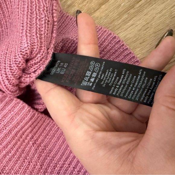 City Chic Size M 18 Angel Sleeve Cowl Neck Sweater in Maeve/Pink/Musk - Picture 13 of 13